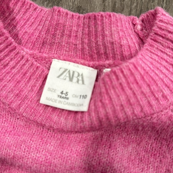 Zara girls pink sweater 4/5 - Picture 2 of 3